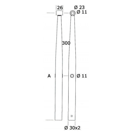 Chandelier inox pr bases mâles