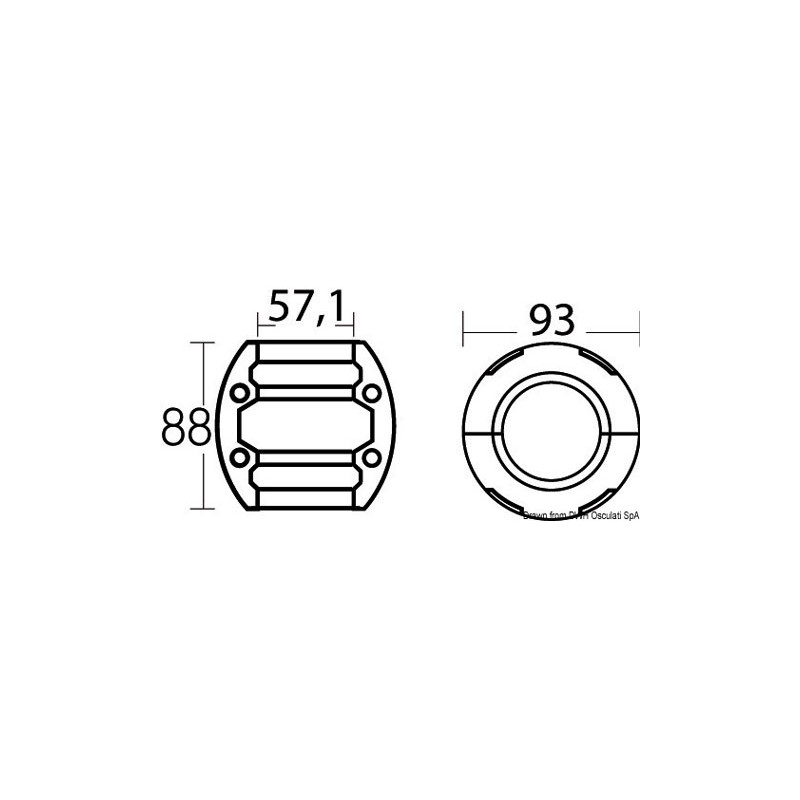 Anode noix d'arbre axe