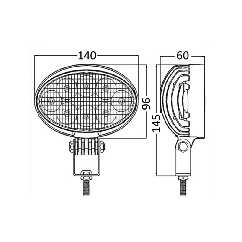Projecteur orientable pour roll-bar 