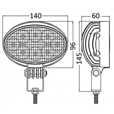 Projecteur orientable pour roll-bar 