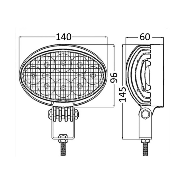 Projecteur orientable pour roll-bar  - 13.321.04b