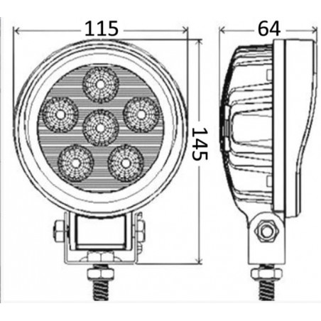 Projecteur orientable pour roll-bar 