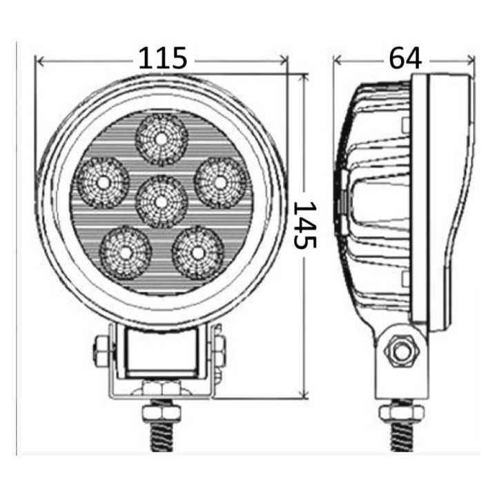 Projecteur orientable pour roll-bar 