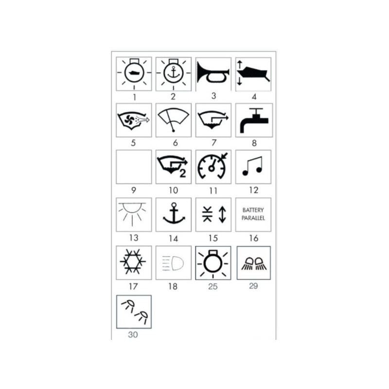 Bascules avec icone rétroéclairé - 