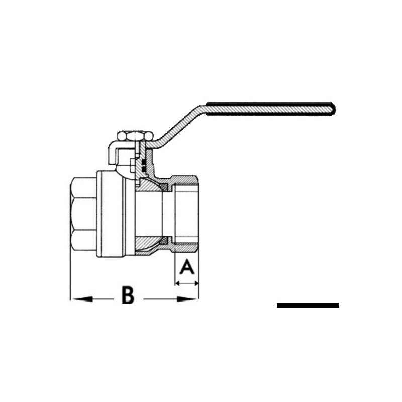 Vanne à bille femelle / femelle   