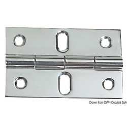 Charnière inox 2 mm 80x50