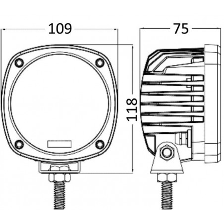 Spot LED de pont orientable rond  - 13.321.05_dis