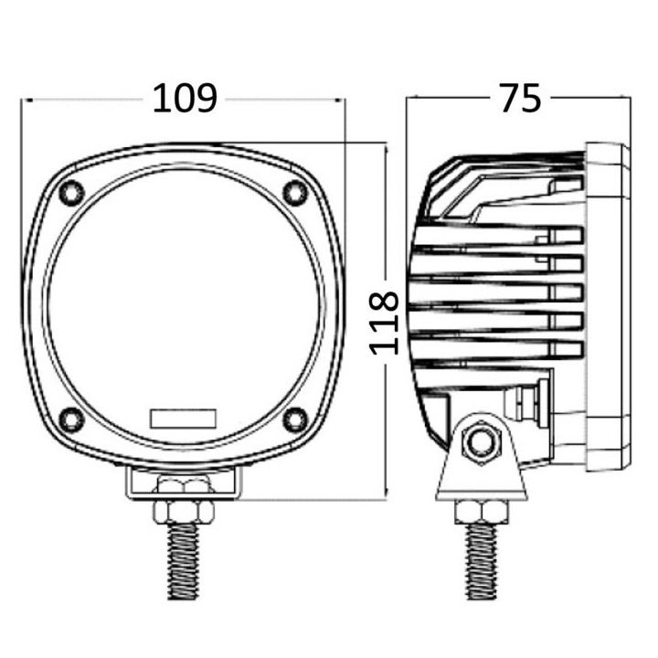 Spot LED de pont orientable rond  - 13.321.05_dis