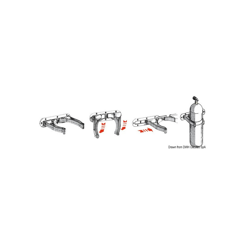 Support mural pour bouteilles plongée  - 47.337.00