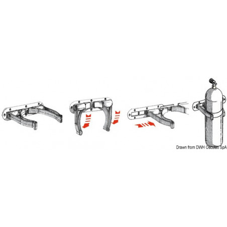 Support mural pour bouteilles plongée  - 47.337.00