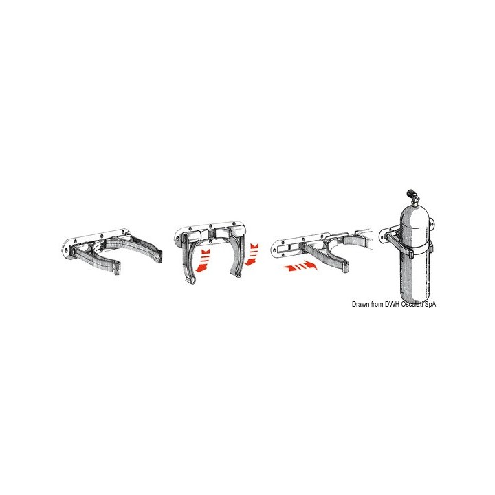 Support mural pour bouteilles plongée 