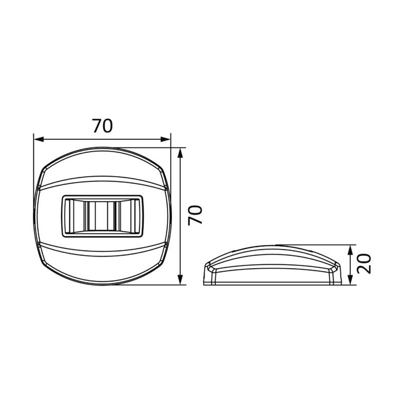 Feux navigation led NEMO - montage vertical  - 11.470.04_dis