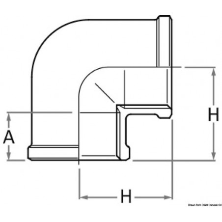 Raccord coudé 90° F-F en bronze 