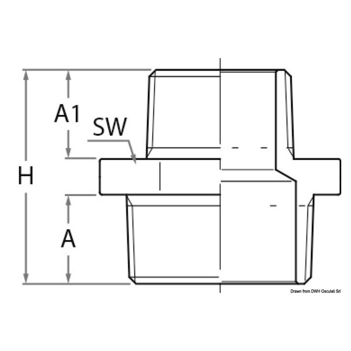 Réducteur M-M en bronze 