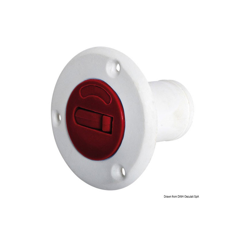 Bouchon carb. nylon/fibre verre FUEL rouge 50 mm 