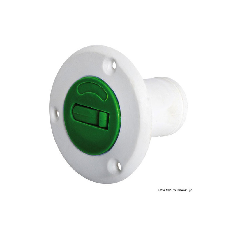 Bouchon carb. nylon/fibre verre FUEL rouge 50 mm 