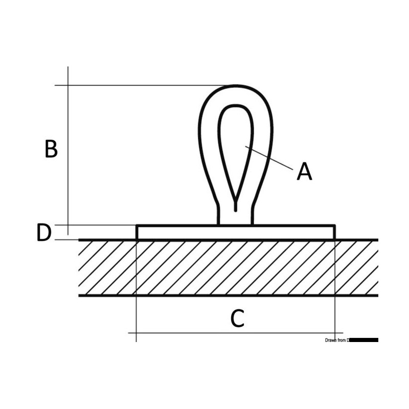 Oeillet textile adhésif Ropeye  - 39.810.xx_dis