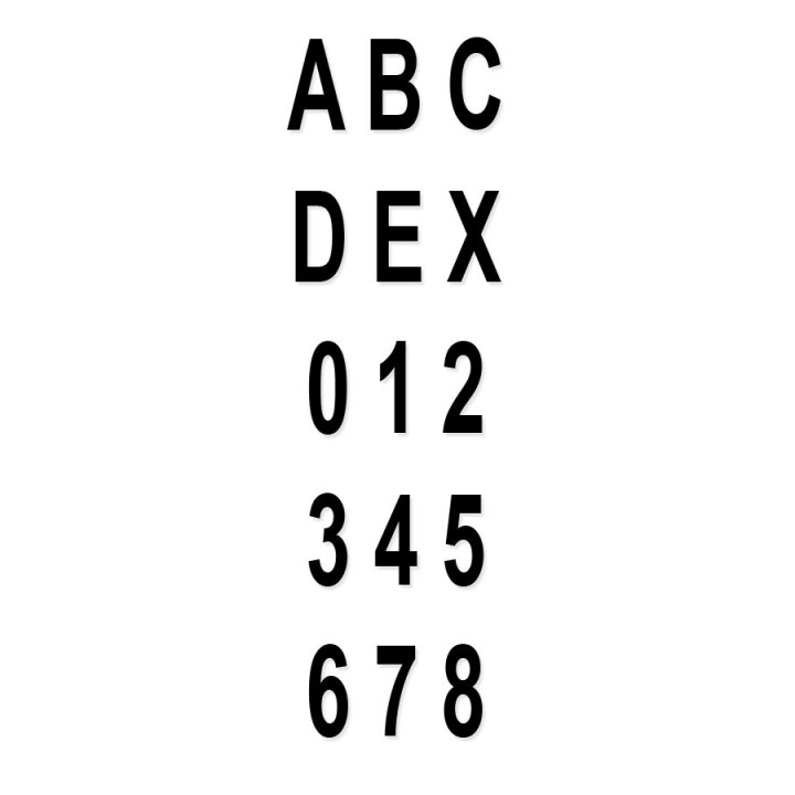 Lettres adhésives 20cm noires ou blanches, au détail