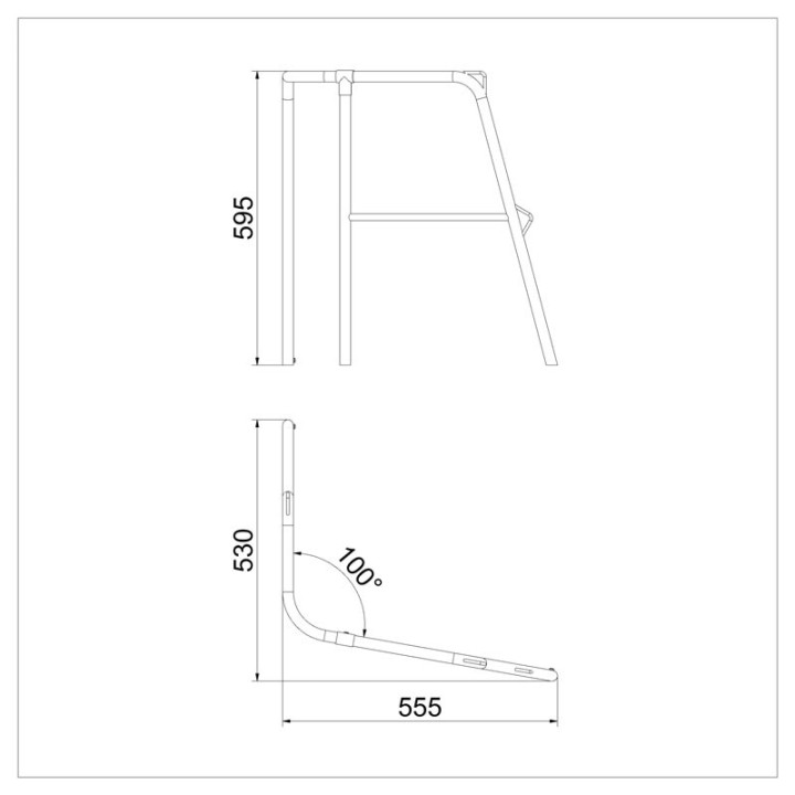 Balcon de poupe 2 parties renforcé pour voiliers et bateaux