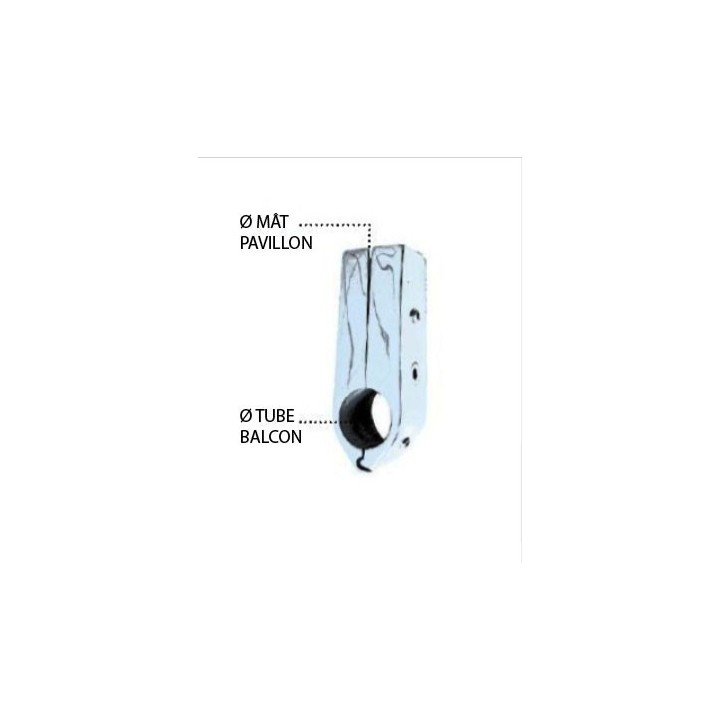 Support à manchon pour mât de pavillon