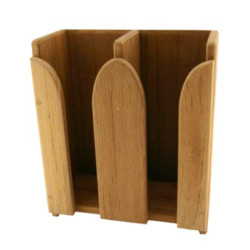 Range-tasses en teck vertical