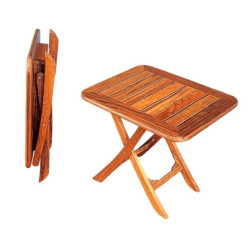Petite table pliante teck