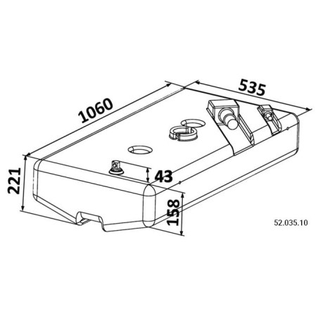 Réservoir carburant ess/diesel en polyéthylène - 52.035.11