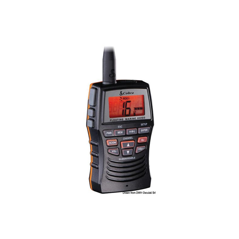 VHF portable COBRA MARINE MR HH150FLTE 