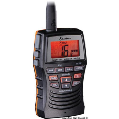 VHF portable COBRA MARINE MR HH150FLTE 