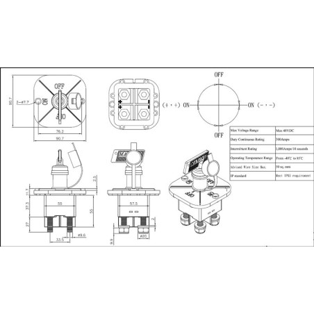 Coupe-batterie bipolaire 