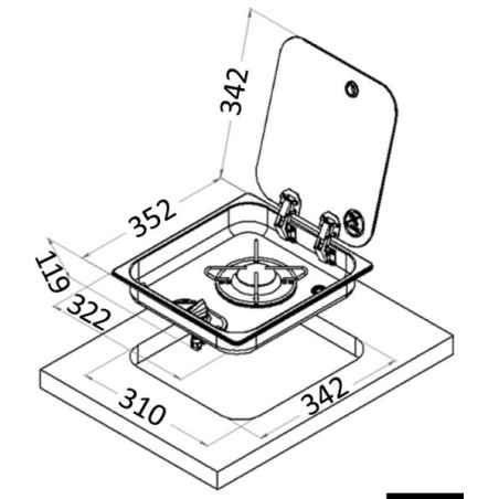 Plan cuisson avec couvercle      