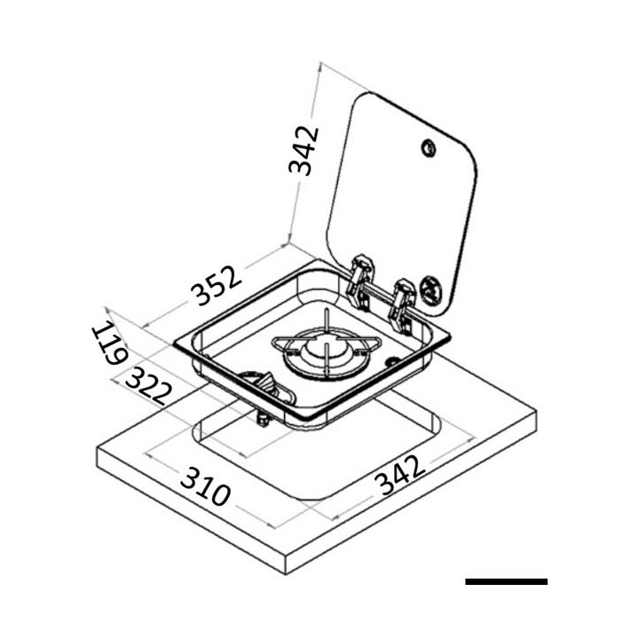 Plan cuisson avec couvercle      