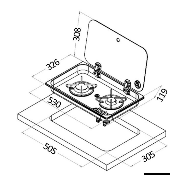 Plan cuisson avec couvercle      