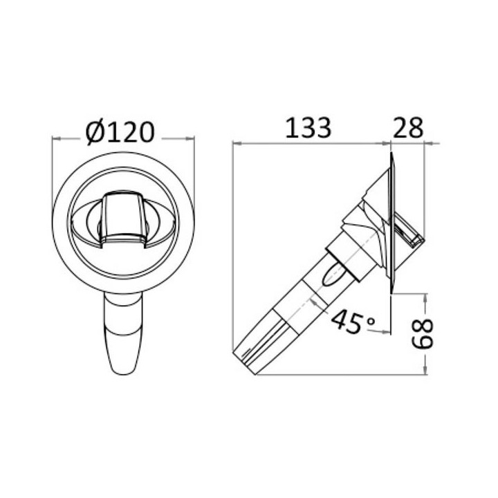 Douche Saturn avec mitigeur intégré - 15.470.01-02