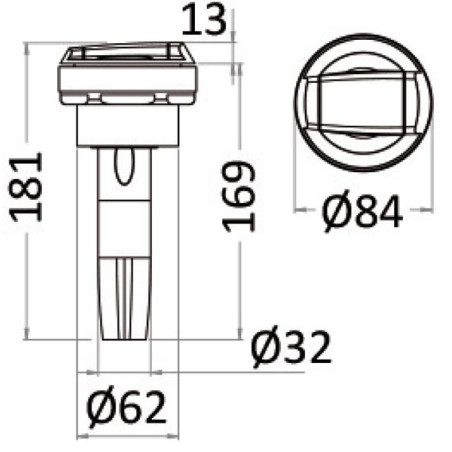 Douche Saturn avec mitigeur intégré    