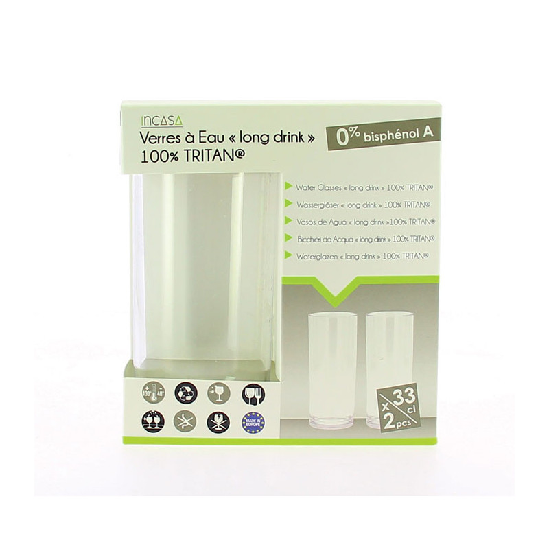 Verres long drink tritan (lot de 2) 