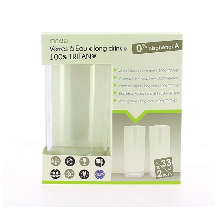 Verres long drink tritan (lot de 2) 