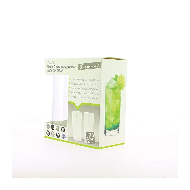 Verres long drink tritan (lot de 2) 