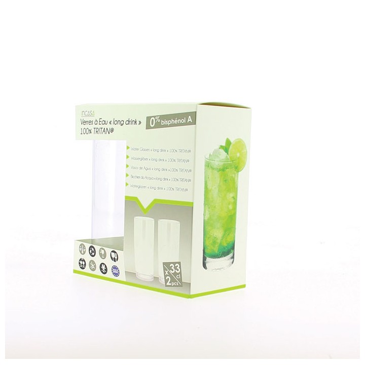 Verres long drink tritan (lot de 2) 