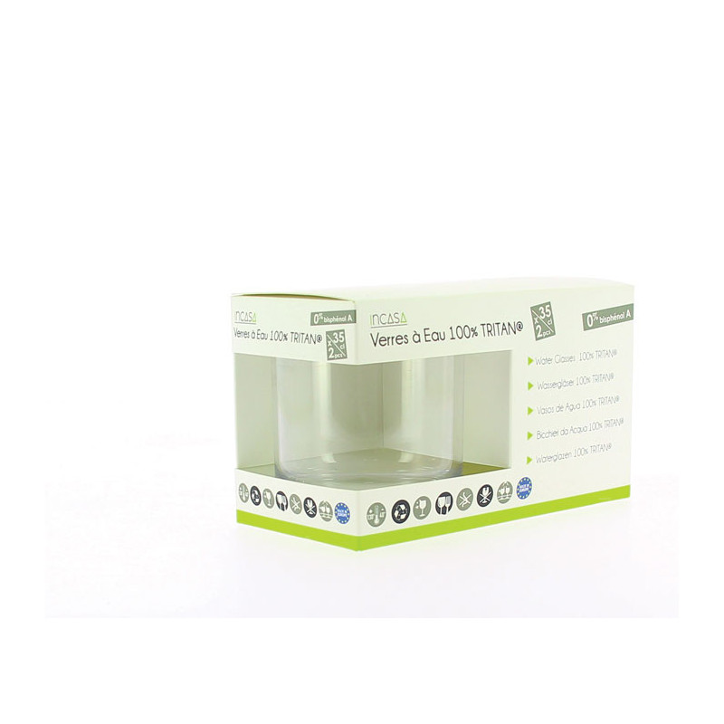 Verres à eau tritan (lot de 2) 