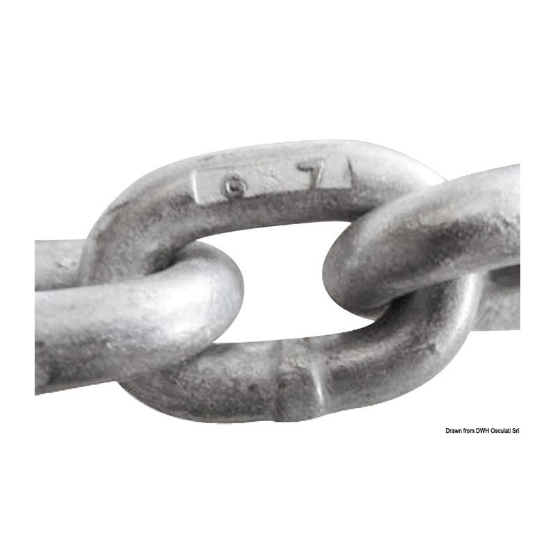 Chaîne galvanisée calibrée HAUTE RESISTANCE       