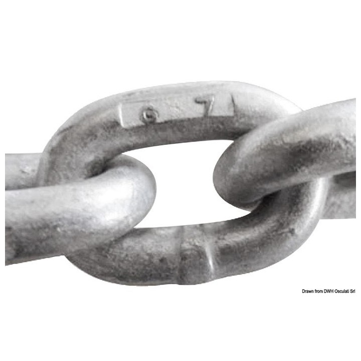 Chaîne galvanisée calibrée HAUTE RESISTANCE       