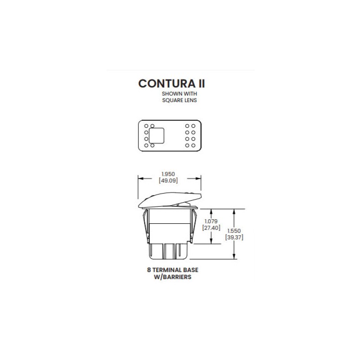 Bascules d'interrupteurs Carlingswitch avec symboles lumineux