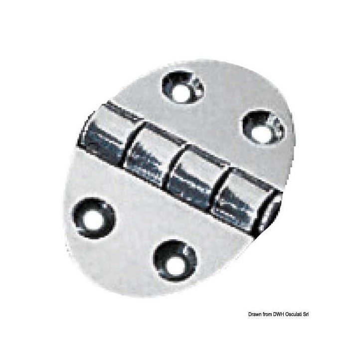 Charnières inox ovales