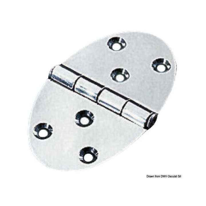 Charnières inox ovales