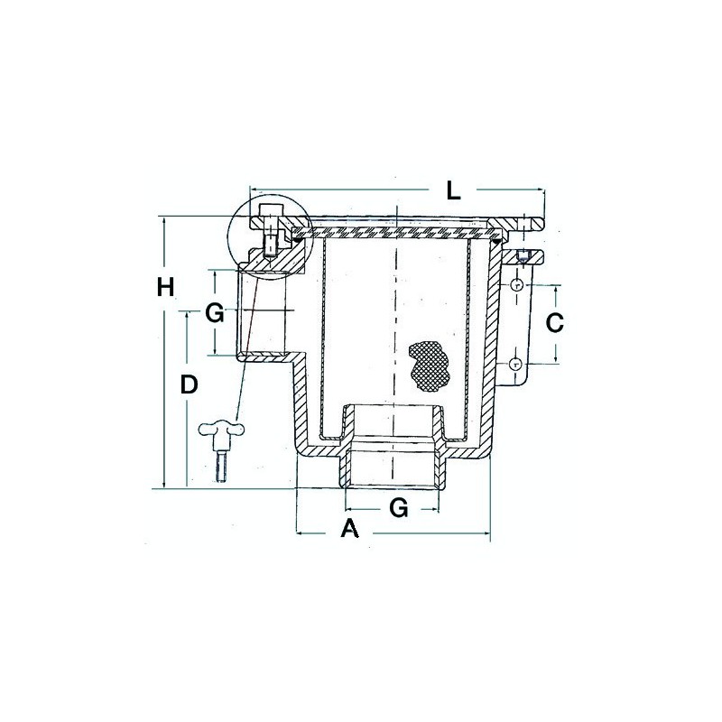 Filtre eau moteur "tasse" 