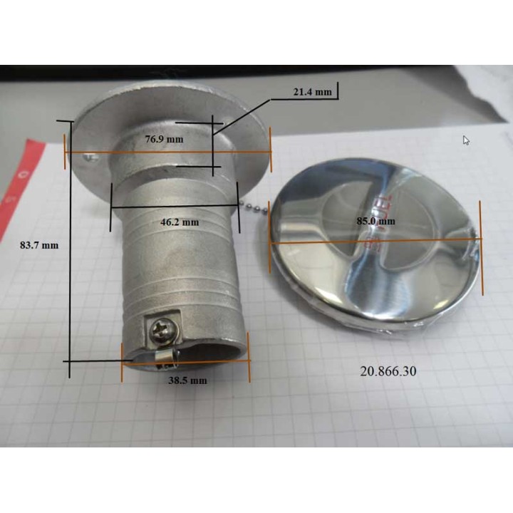 Bouchon inox à ras - nable de vidange bateau