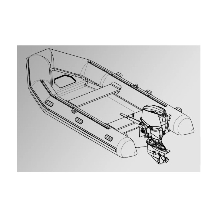 Bâche pour canots pneumatiques simples. Modèle universel couvrant le moteur.