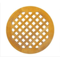 Caillebotis ronds en teck