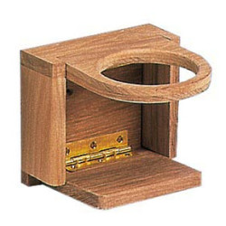 Porte-verre mural pliable en teck